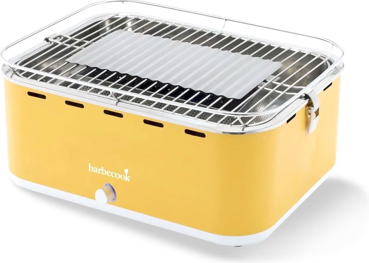 Barbecook Carlo - Tafel BBQ - Houtskool BBQ barbecue - Incl. Draagtas - Sunshine Yellow - 44 x 33 x 21cm — afbeelding 1