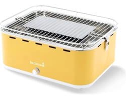 Barbecook Carlo - Tafel BBQ - Houtskool BBQ barbecue - Incl. Draagtas - Sunshine Yellow - 44 x 33 x 21cm