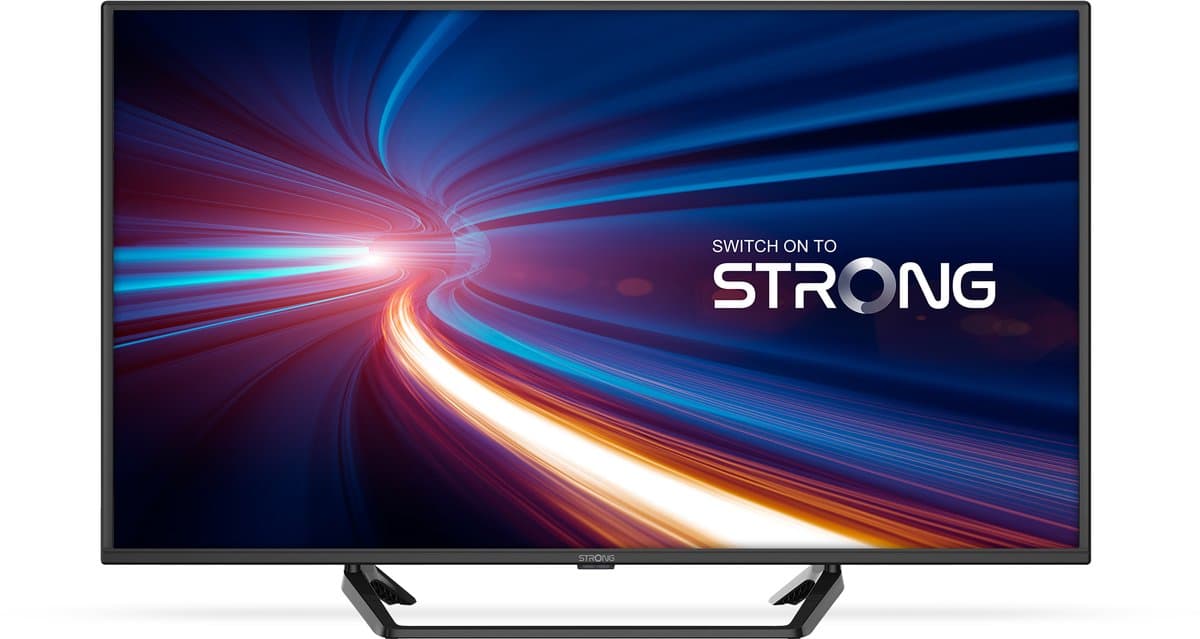 STRONG - HDTV 32" (80 cm) SRT32HF2003C - Drievoudige tuners - 2 HDMI-poorten (1 ARC) + 1 USB-poort + Optisch + Mini-AV + Terrestrisch/Sat - Zwart — afbeelding 1