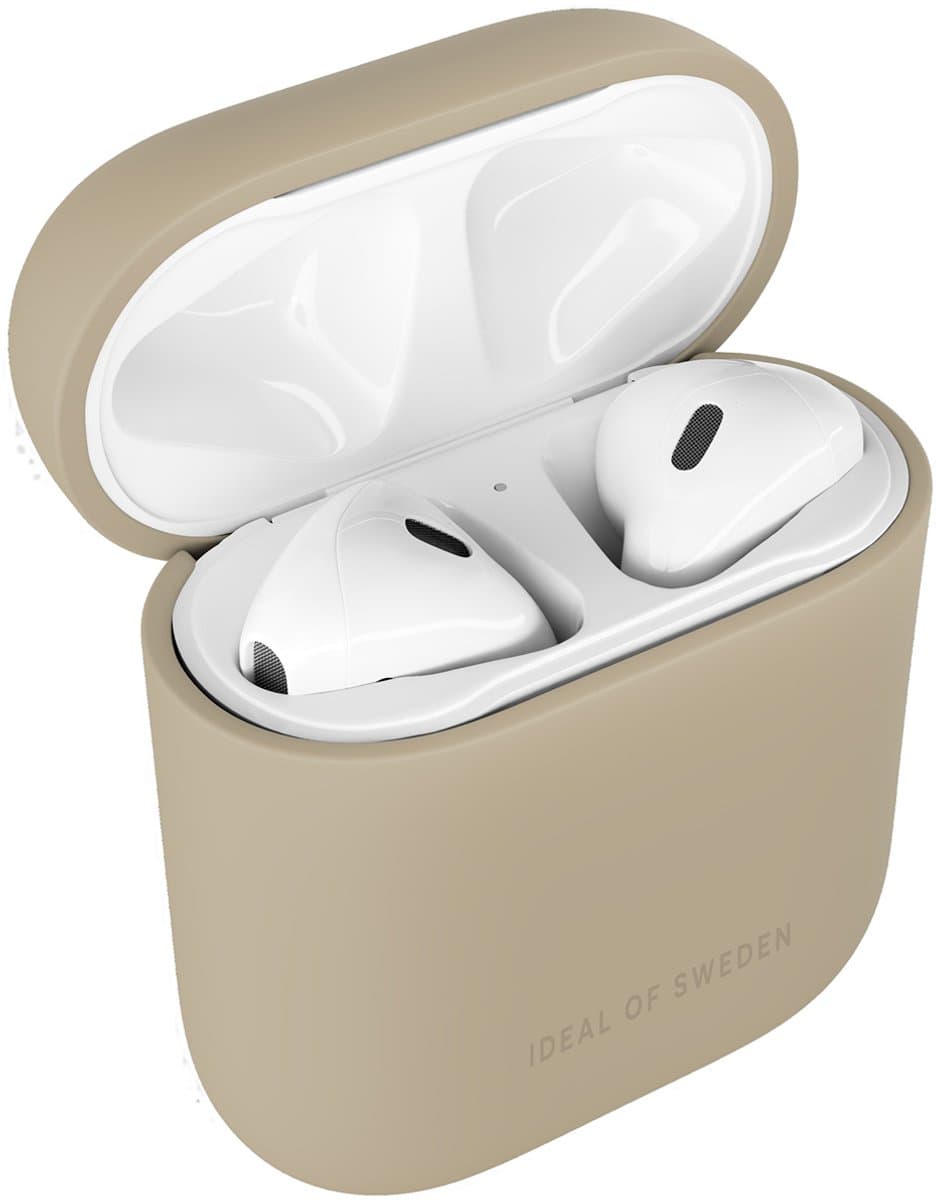 iDeal of Sweden Silicone Case voor de Apple AirPods 1 / 2 - Beige — afbeelding 1