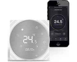 Slimme WiFi Thermostaat met App Bediening | Voor Gas- en Waterketels | Programmeerbaar | Compatibel met Alexa & Google Home