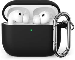 Stootvaste Siliconen Hoes met Karabijnhaak voor AirPods Pro 3 (2025) - Zichtbare LED