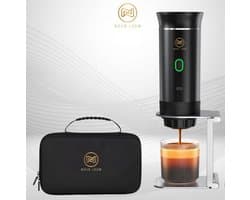 Nova Loom - Draagbaar Espressomachine Pro inclusief Travelbag en houder voor auto, thuis en camping - Multifunctionele 3-in-1 draagbare elektrische reiskoffieapparaat - Capsule, cups en Poeder - Zwart - draadloos - makkelijk oplaadbaar