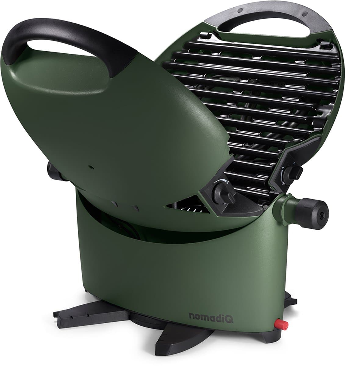 nomadiQ BBQ 3.0 - De ultieme lichtgewicht draagbare gas BBQ / Grill - Barbecue voor op de camping & vakantie Forest Green — afbeelding 1