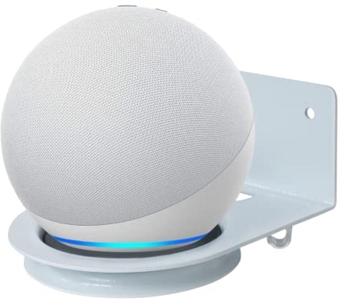 Ruimtebesparende Metaal Wandhouder voor Homepod Mini en Google Home Mini met Geïntegreerde Kabelgeleiding — afbeelding 1