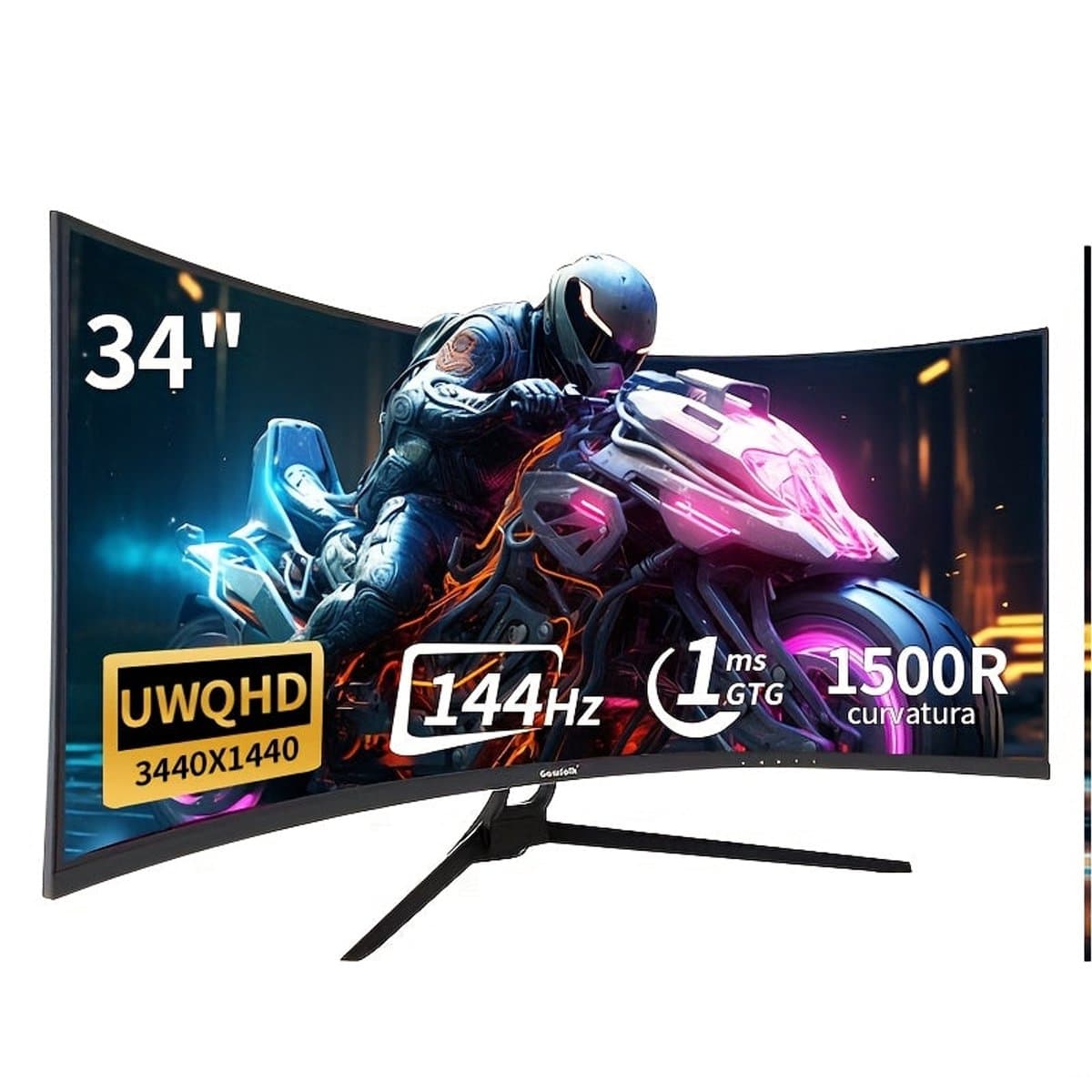 Curved Monitor – Gaming Monitor – UltraWide Monitor – PC Scherm – 34 Inch – QHD+ 3440x1440 Resolutie – 144Hz Verversingssnelheid – HDR 400 Nits — afbeelding 1