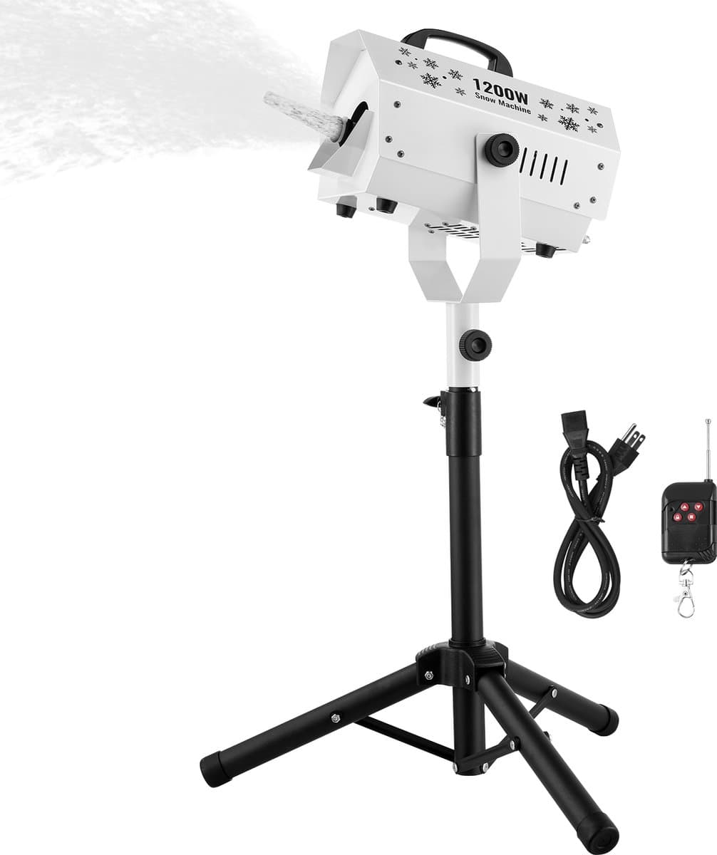 Sneeuwmachine, 1200 W, Met Verstelbare Standaard voor Fantastische Sneeuwval — afbeelding 1