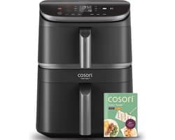 Turbo Tower Heteluchtfriteuse met 2 Kamers - 10,8 Liter Double Stack Airfryer voor Efficiënt Koken