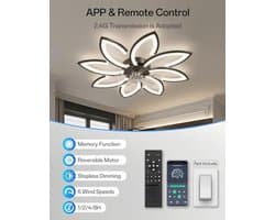 Moderne Plafondventilator met Dimbare LED Verlichting en Zomer-Winter Functie voor Slaapkamer en Keuken