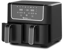 Airfryer 2100W met 2 potten en 8 functies - 3L Led-Touchscreen en Eenvoudige Reiniging