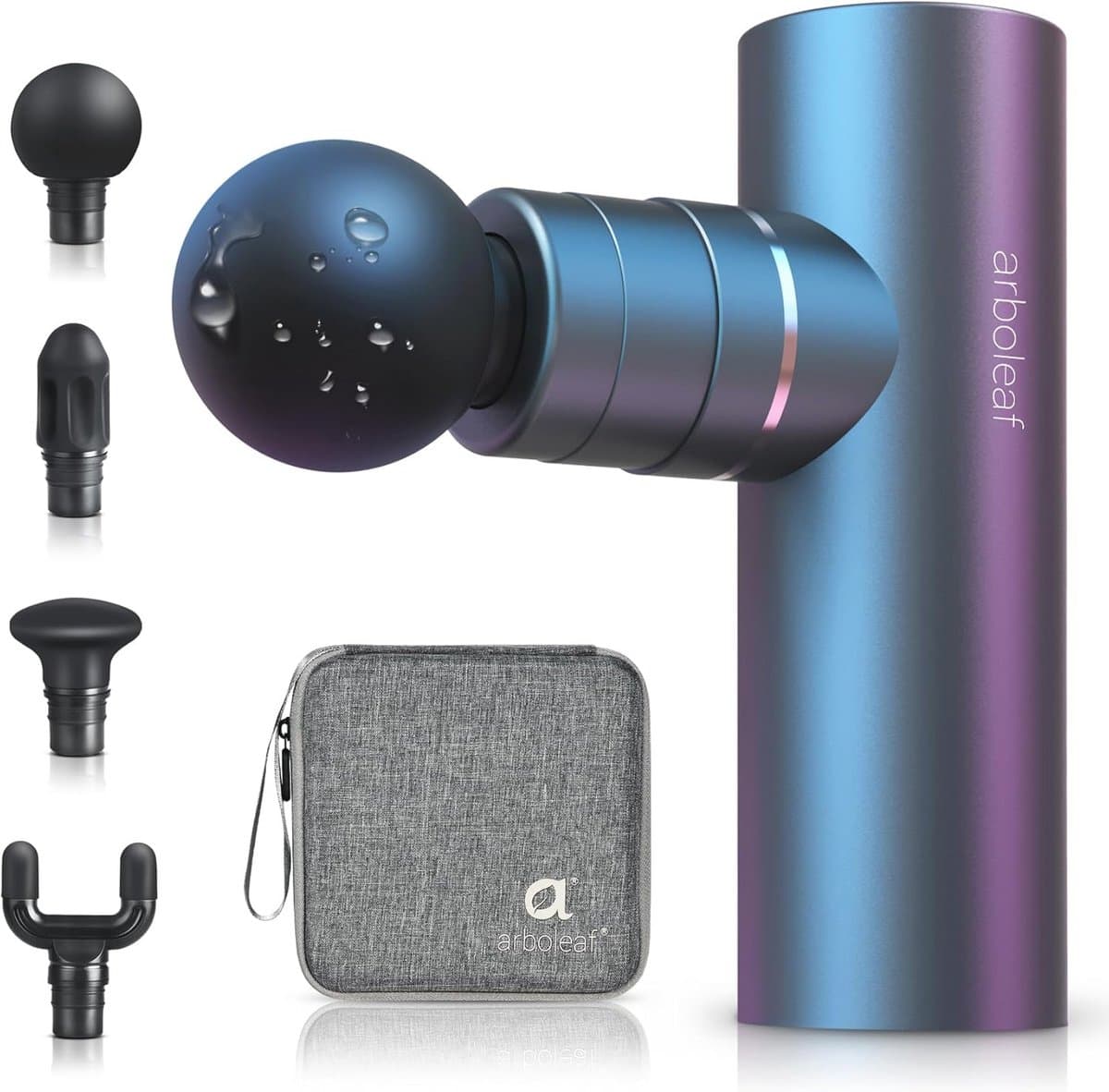 Mini Massagepistool voor Spierontspanning - 3200 OMW/MIN, Lichtgewicht en Draagbaar met 4 Opzetstukken — afbeelding 1