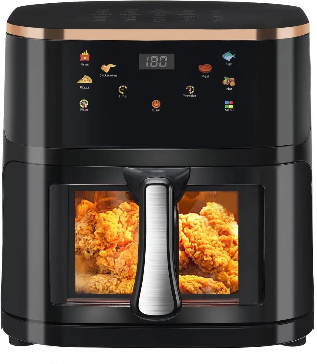 Lunekiss luchtfriteuse 9L – 1800W – digitaal display – 6 programma’s – ovencombinatie – zichtbaar venster — afbeelding 1
