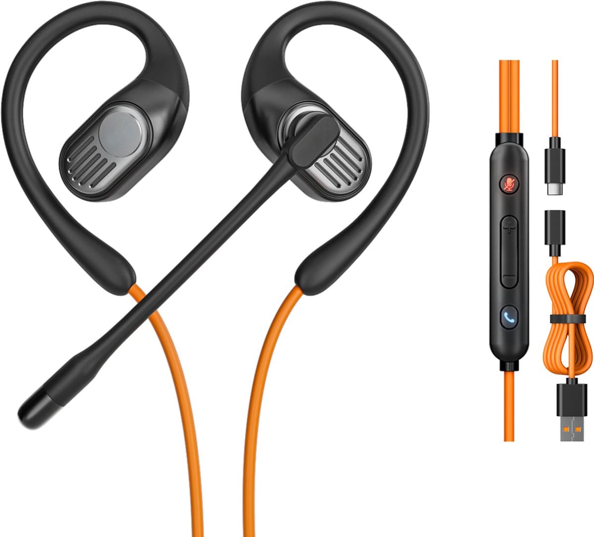 OpenRock - Link 10 - Open-Ear Hoofdtelefoon - Oordopjes - Ai - USB-C - Ruisonderdrukking - draadloos - TubeBass™ Technologie — afbeelding 1