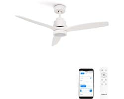 CREATE - Stille plafondventilator van 40 W met technische ABS-bladen, verkrijgbaar in verschillende maten - M - Met licht - WIFI - WIND STYLANCE