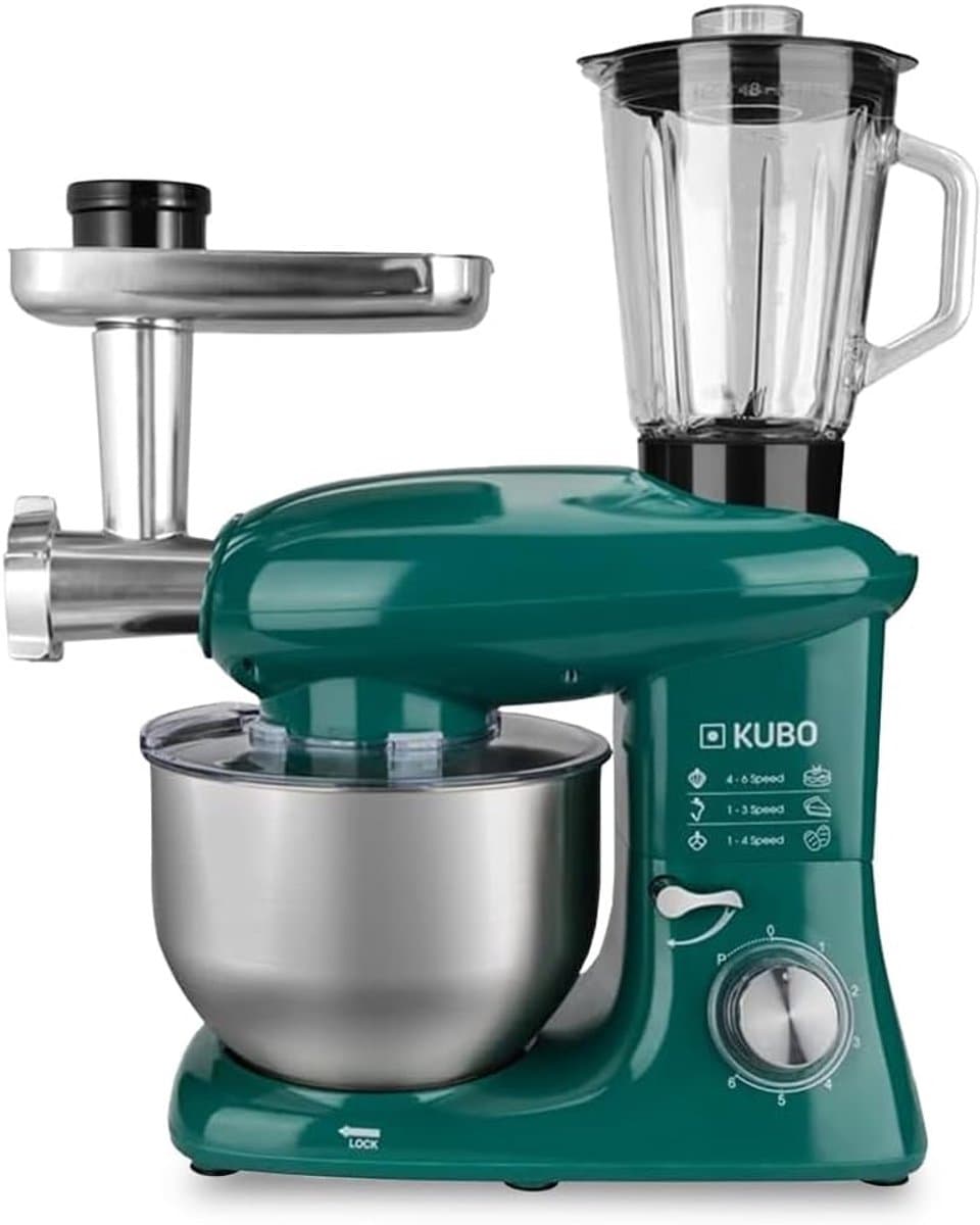 Keukenmachine met 7 accessoires voor veelzijdig koken - Groen - 6 Liter — afbeelding 1