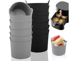 12 stuks siliconen muffinvormen voor airfryer, herbruikbare bakvorm, siliconen vormen voor muffins, cake en eieren