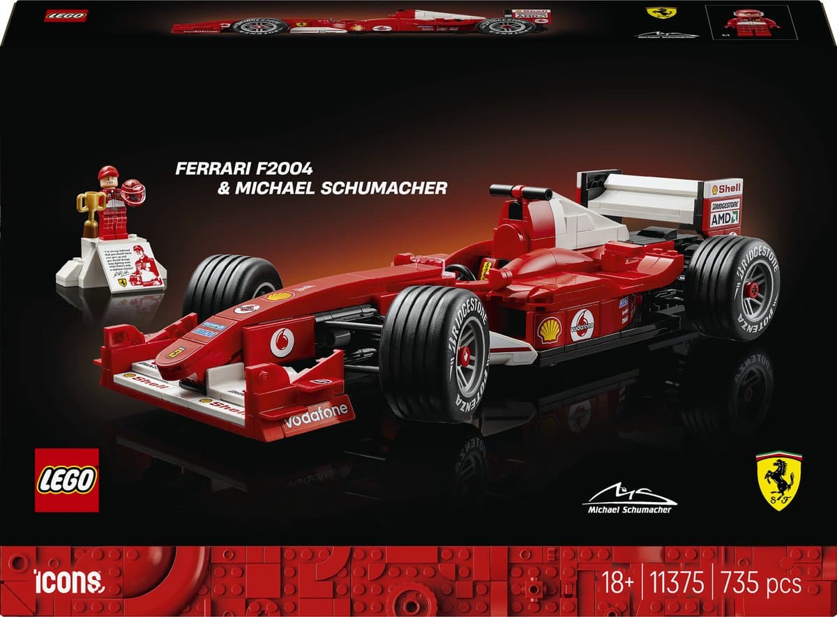 Lego Icons 11375 Ferrari F2004 En Michael Schumacher Bouwstenen — afbeelding 1