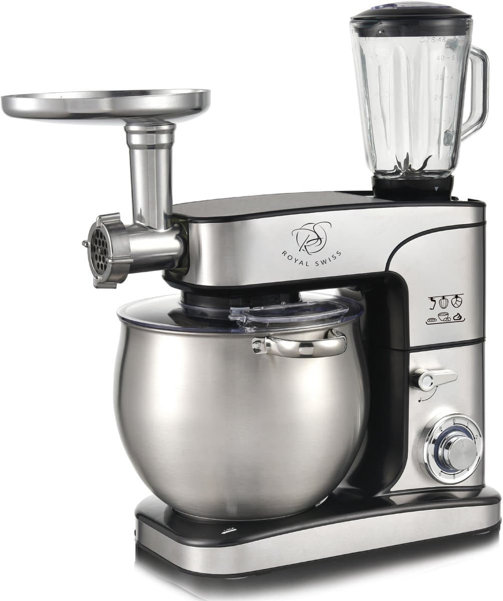 Keukenmachine - Keukenrobot 12L - met Blender en Vleesmolen - 3-in-1 Krachtige 2000W - Met Accessoires - Royal Swiss — afbeelding 1