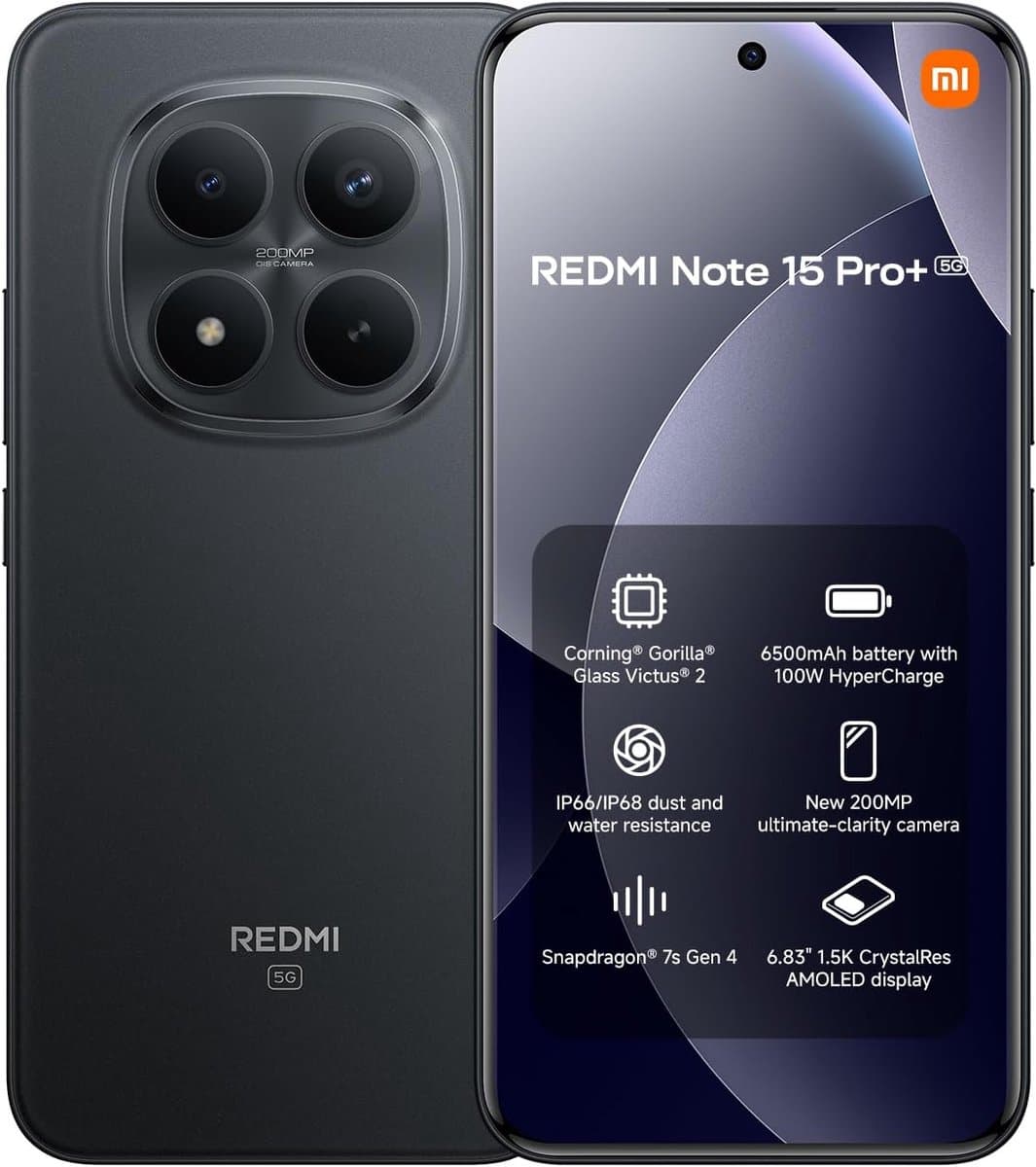 Smartphone-REDMI Note 15 Pro+ 5G-12GB+512GB-Zwart — afbeelding 1