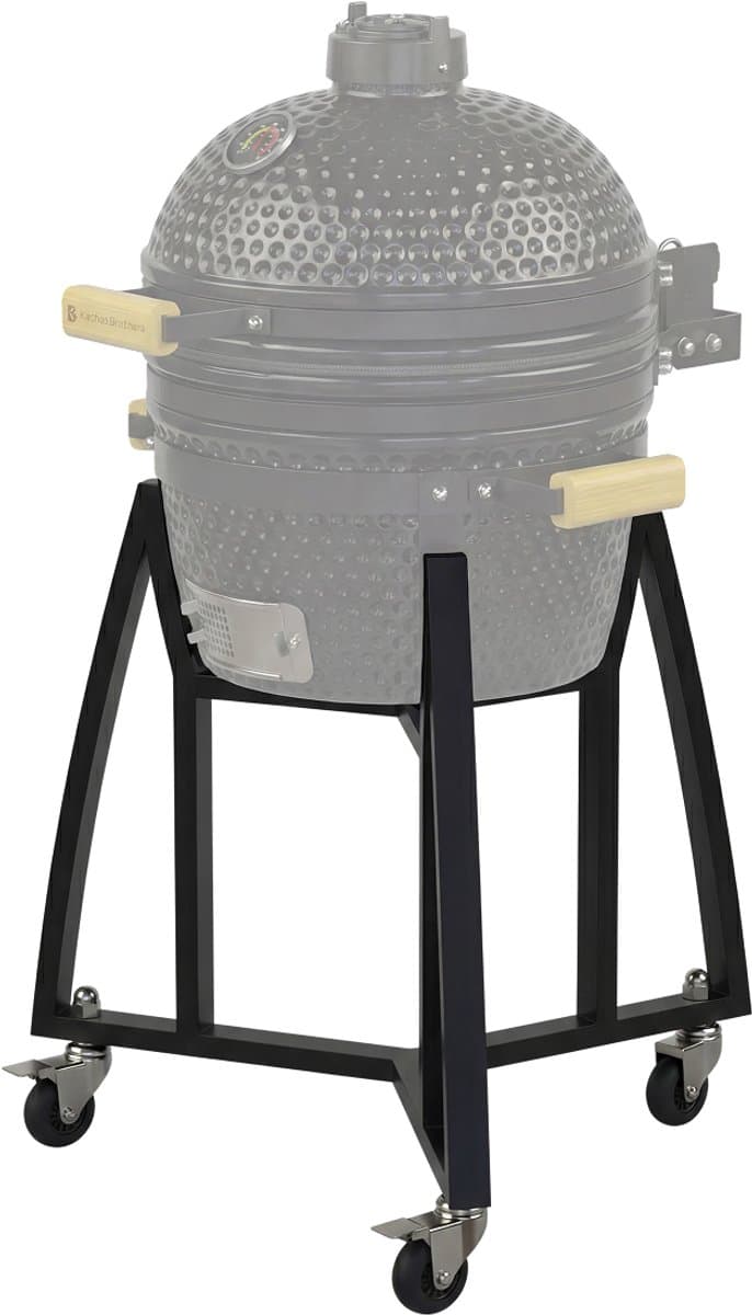 KitchenBrothers Kamado BBQ Onderstel - Voor 41⌀ cm - Geschikt voor 16 inch KitchenBrothers Kamado - 102 cm Hoogte - Met Wielen en Rem - Zwart — afbeelding 1