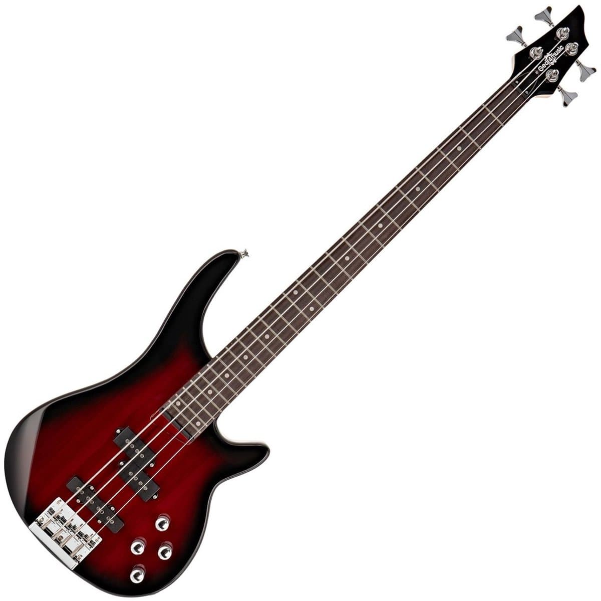 Chicago Basgitaar van Gear4music, Trans Red Burst — afbeelding 1