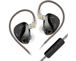 KZ Castor Pro - In-Ear Monitors - IEM - 1 Dynamische + 1 Balanced Driver - Audiofiele Oordoppen - Verwisselbare Kabel - Universele Pasvorm - Grijs