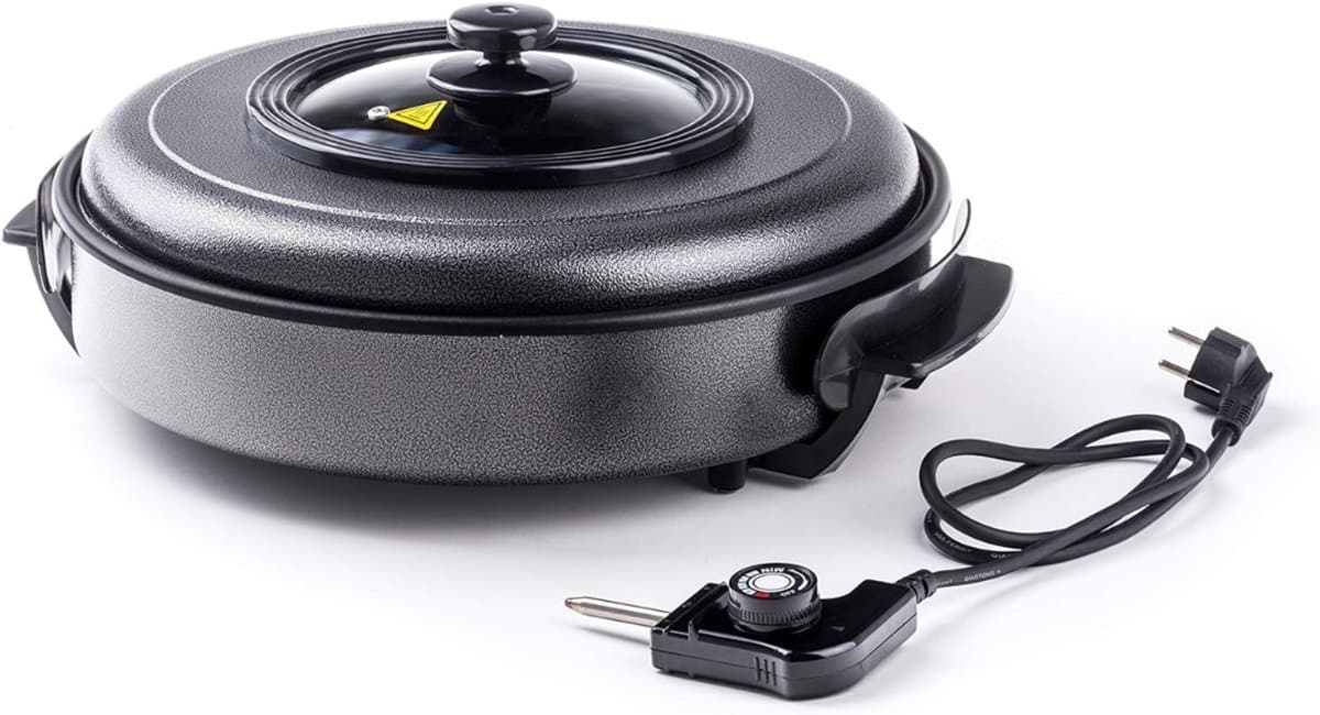 REN®Partypan -Airfryer -Hapjespan - pizza pan -32/5 cm - Zwart - 40cm x 50cm x 19cm — afbeelding 1