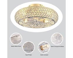 Plafondventilator met Licht en Afstandsbediening - 50,8 cm Diameter