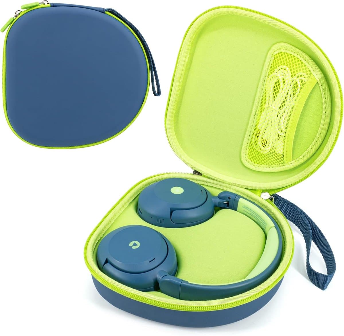 Hoofdtelefoon Case - Draagbare Opbergtas - Veilig Transport - Waterdicht Hard Materiaal - 23x22x7 cm - Blauw — afbeelding 1