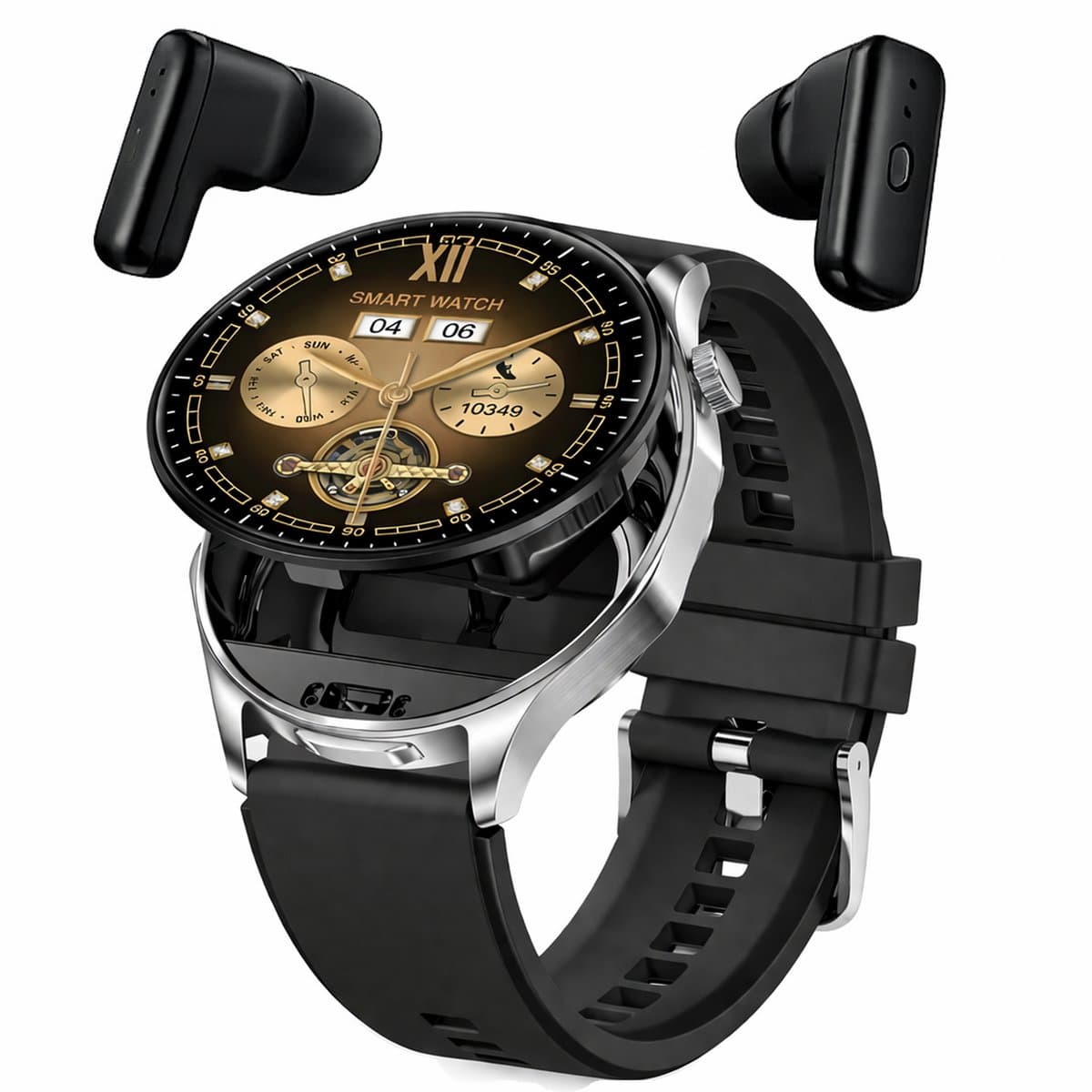 Hibousee Smartwatch voor Dames en Heren (2-in-1) – Bluetooth Bellen, AMOLED scherm, Fitness- en Gezondheidstracker – iOS & Android — afbeelding 1