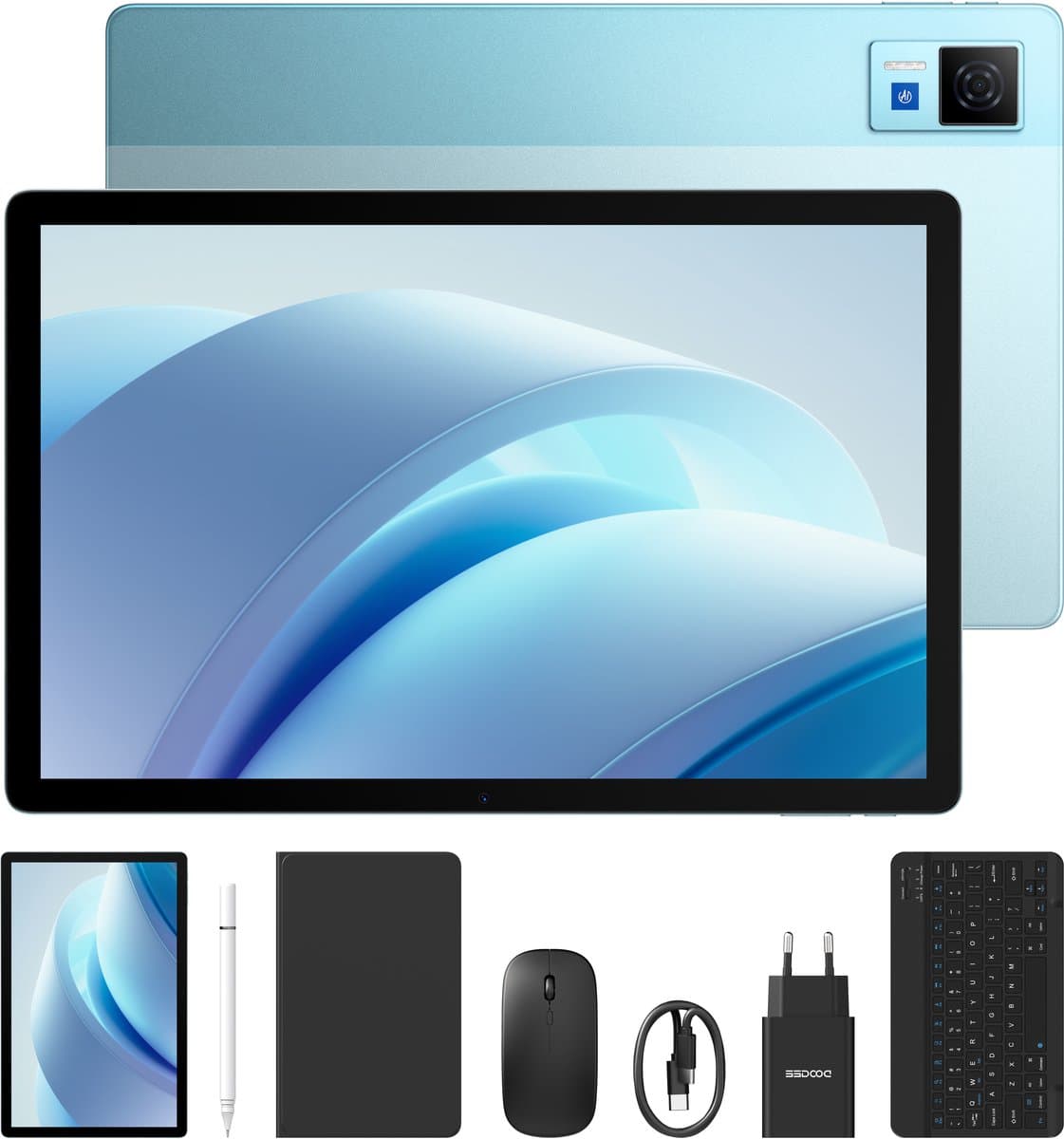 DOOGEE U13 VIP Tablet - 13 inch - 32GB RAN - 256GB ROM - 11000mAh - Android 16 - Face ID - GPS - Blauw — afbeelding 1