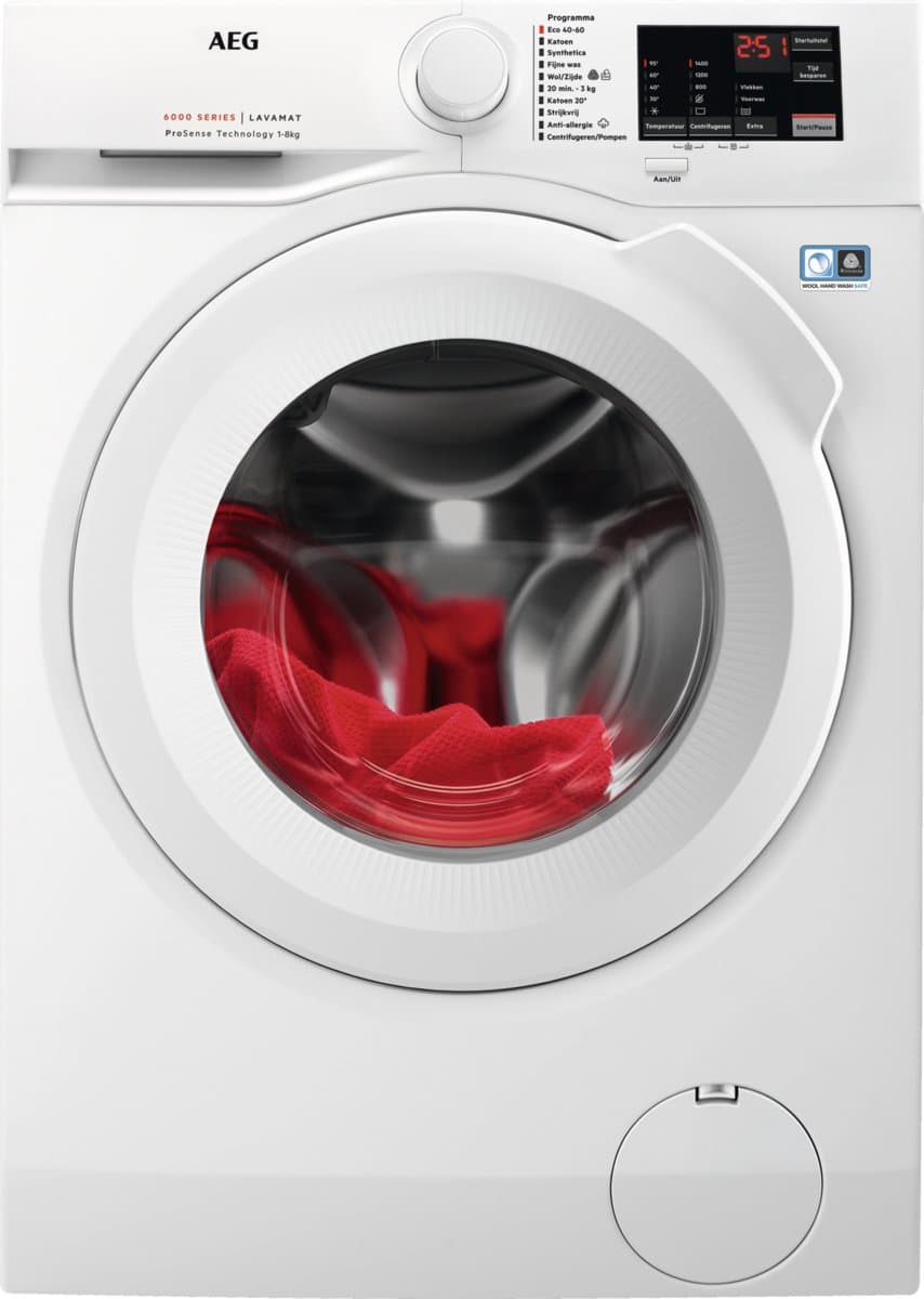 AEG LF628400 6000 serie ProSense® - Wasmachine - Energielabel A - 1400 toeren - 8 kg — afbeelding 1