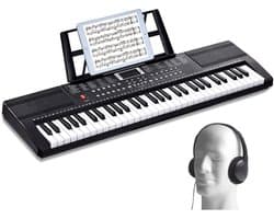 61-Toets Digitale Piano Met 200 Noten En 200 Ritmes, Een Draagbaar Elektrisch Pianoklavier Met 60 Demosongs, GeïNtegreerde Dubbele Luidsprekers