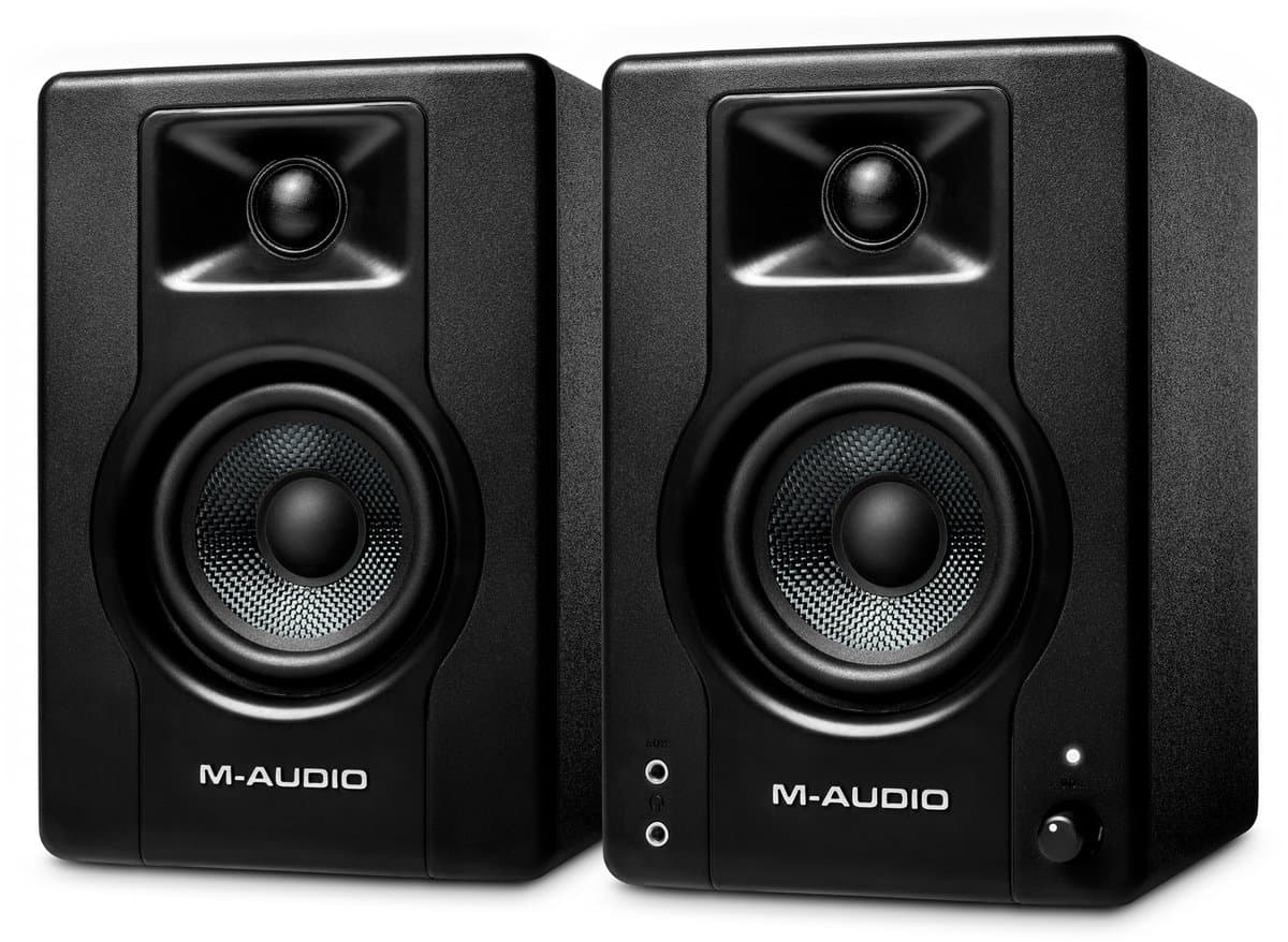 M-Audio BX3 PAIR BT- 3,5” 120W Bluetooth Studiomonitoren PC Luidsprekers voor muziekproductie, gaming, podcasting en meer,Zwart — afbeelding 1