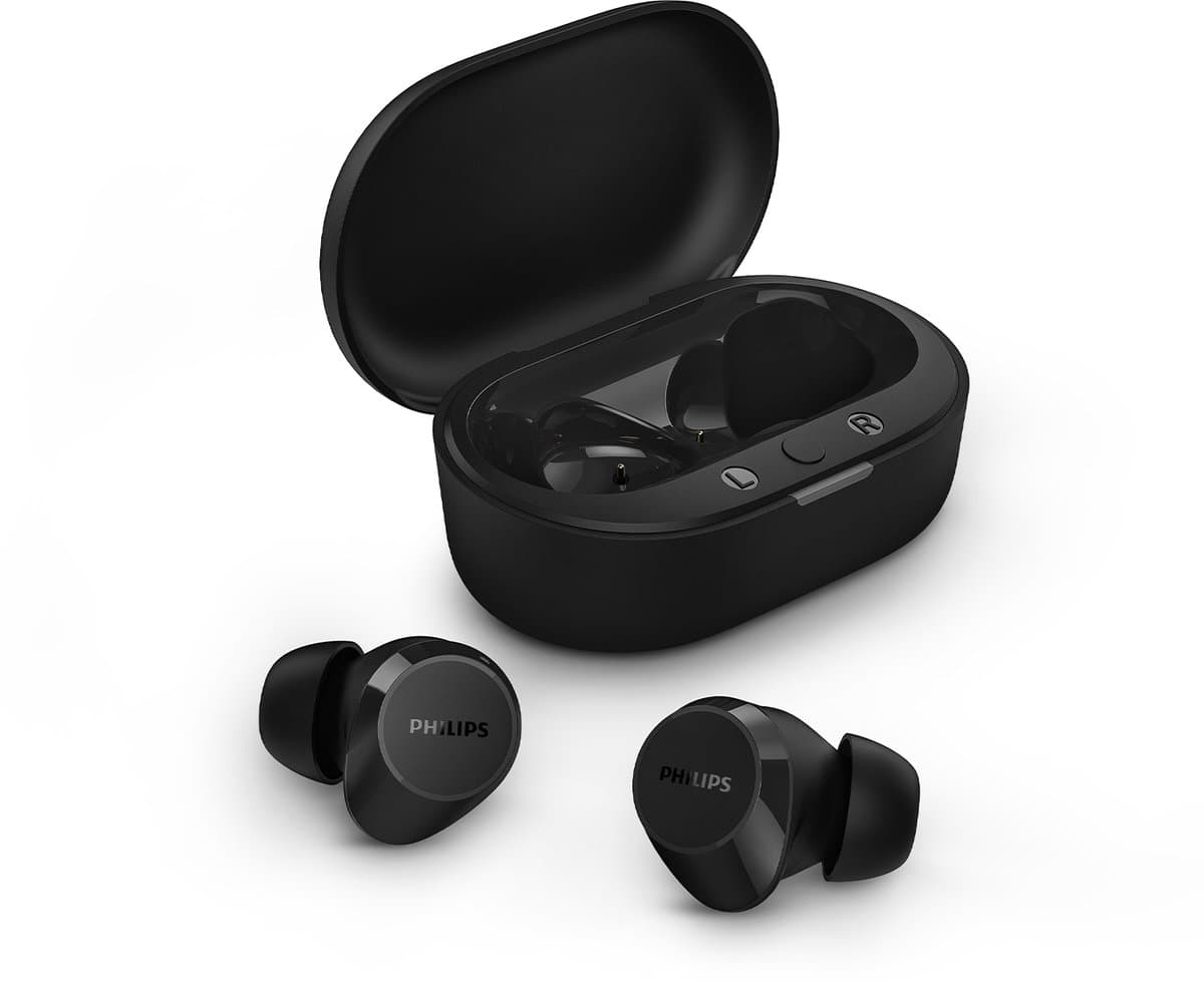 PHILIPS TAT1209BK True Wireless In Ear Bluetooth Headphones - Kleine oordopjes, Geweldige kwaliteit, Natuurlijk geluid met dynamische bass, Duidelijke gesprekken en Kleine oplaadhoes - Zwart — afbeelding 1