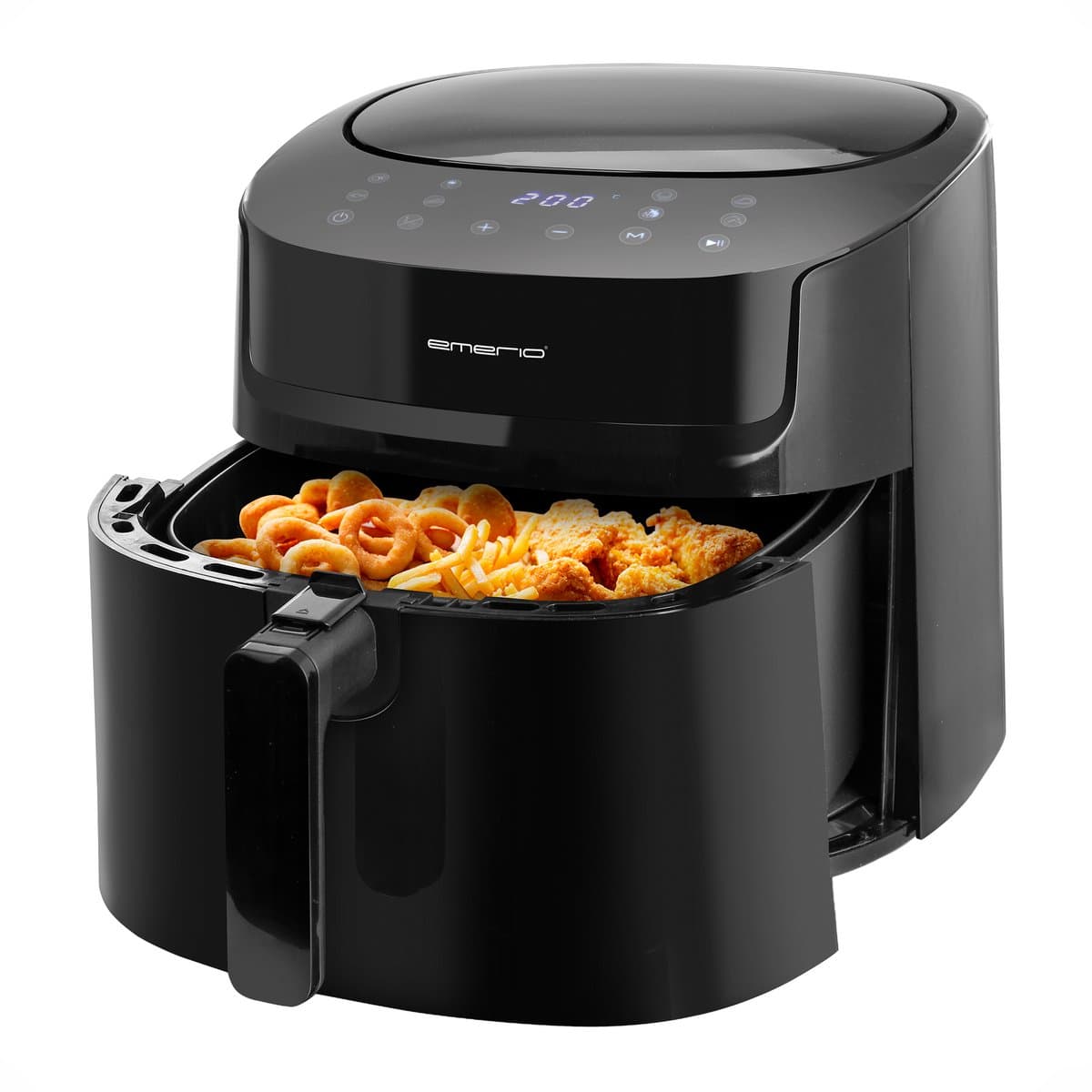 Emerio Airfryer XL 1800W - 7,2 Liter Heteluchtfriteuse - Regelbare thermostaat 40ºC tot 200ºC - 8 Kookprogramma's - AF-129622.1 Zwart — afbeelding 1