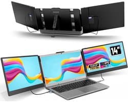 DailySupplies® Portable Monitor - Tri Screen - Laptop Uitbreider - Full HD