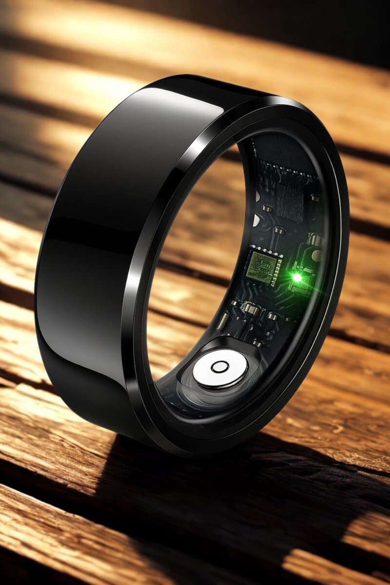 Parya – Smart Ring - Europese ringmaat 60- Waterdicht – Slaapmonitor – Hartslagmeter - SpO2 Monitor - Dagelijkse Activiteitstracking - Mobiele App – Zwart — afbeelding 1