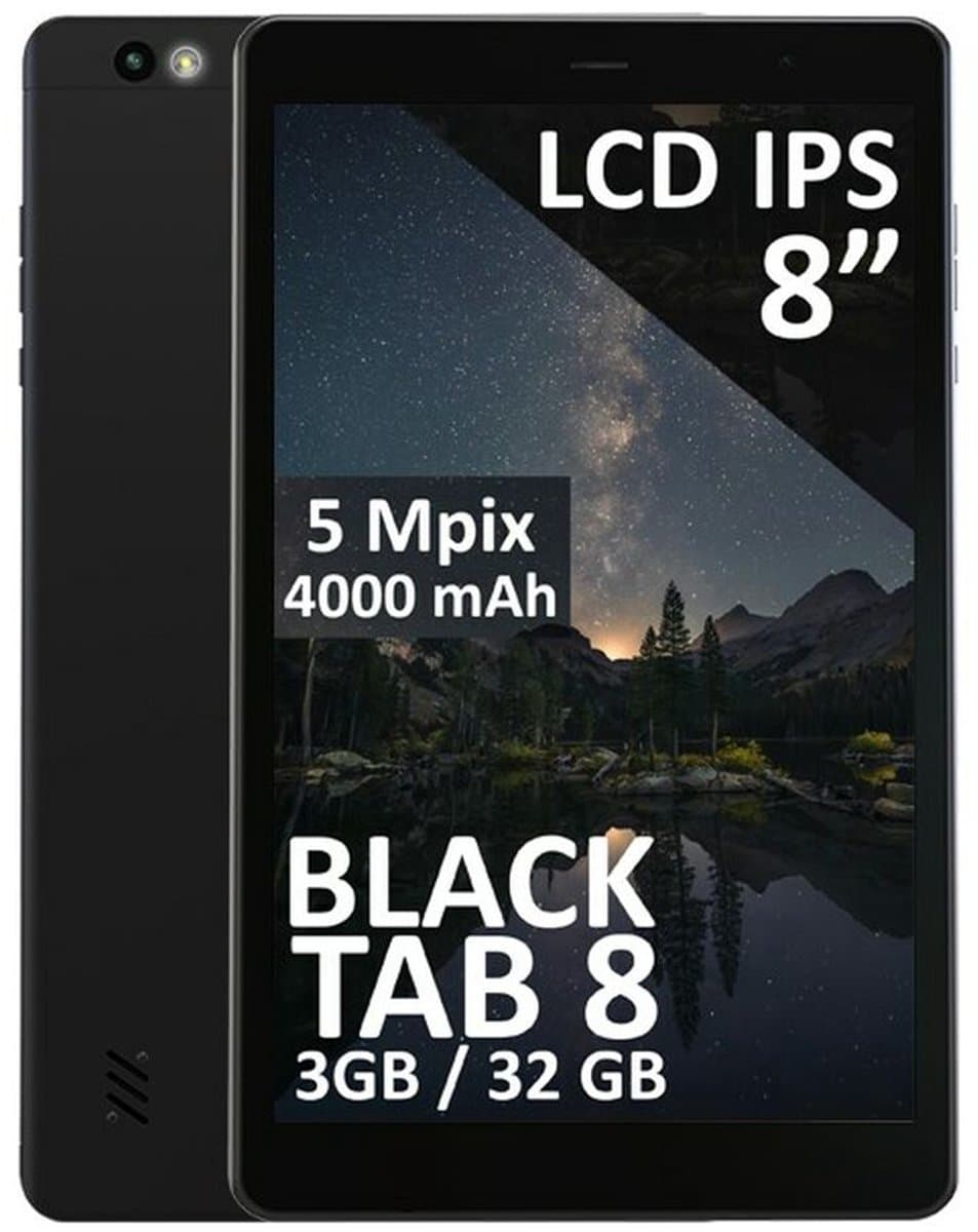 Tablet Blow BlackTAB8 Unisoc T310 3 GB RAM 32 GB Zwart — afbeelding 1