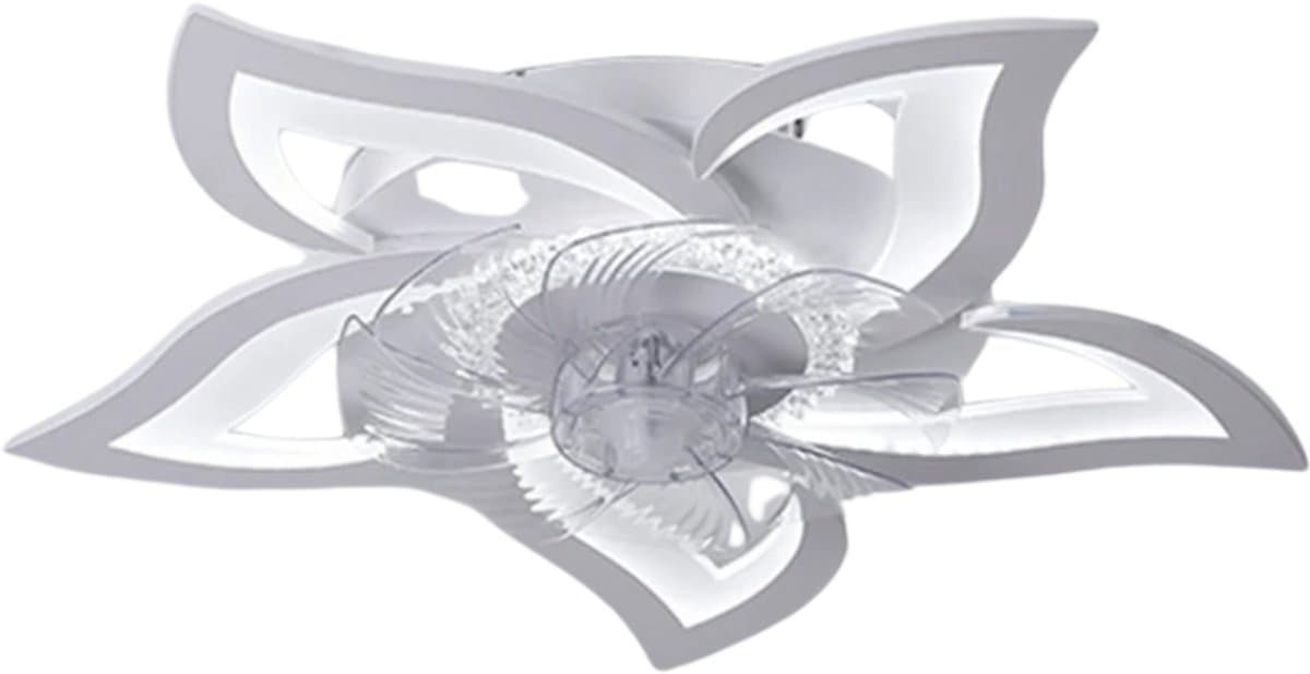 Nivard Plafondventilator - Met Verlichting - Plafond Ventilator - Met Lamp - Plafonniere Met Ventilator - Met Licht - Wit — afbeelding 1