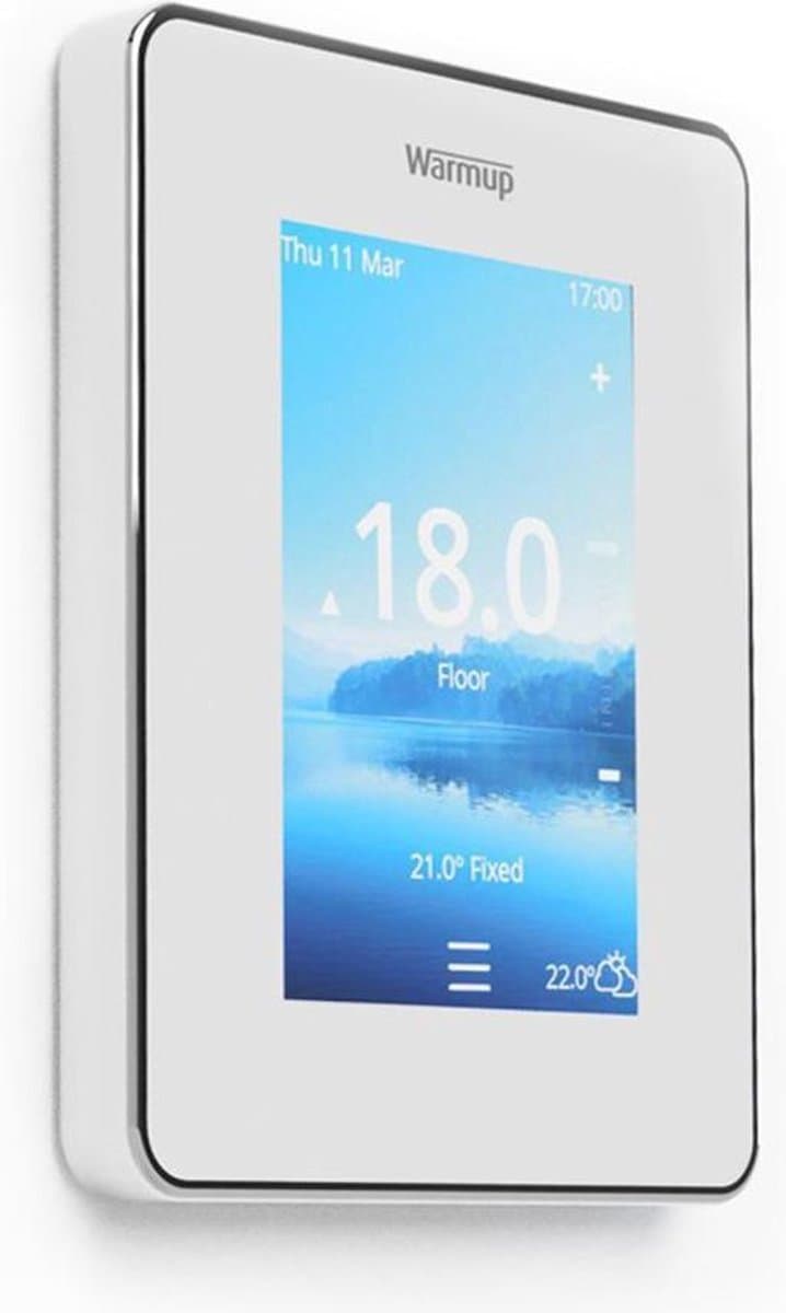 6iE Smart Wifi Thermostaat Elektrische vloerverwarming | Kleur: Cloud White / Wit | Warmup — afbeelding 1