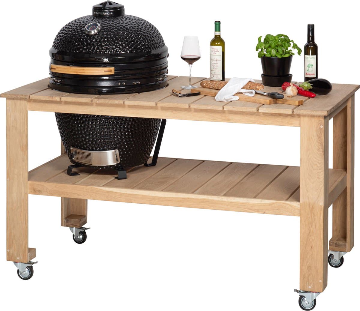Heavenly Garden - BBQ Tafel - Buitenkeuken - Starter de Luxe - Afmetingen (LxBxH) 150 x 76 x 87 cm - Eikenhout — afbeelding 1