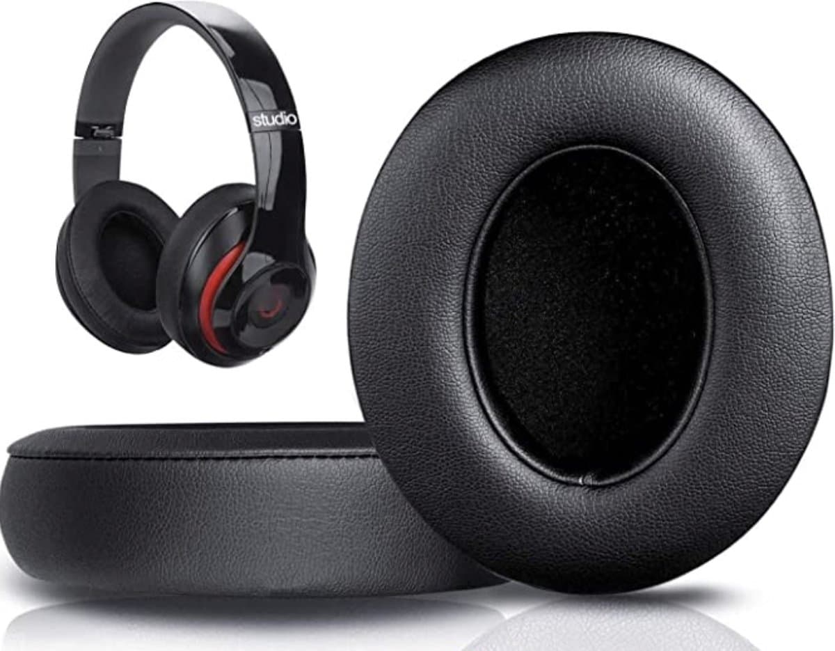 Lederen Set Oorkussens Geschikt Voor Beats Studio 2 en 3, Wired en Wireless , Vervangende Kussens Voor Hoofdtelefoon - 1 Paar — afbeelding 1