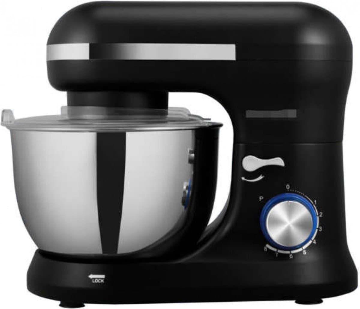 Keukenmachine - Keukenrobot - 1700w - 5 liter - 6 standen - pulse functie - planetair mixsysteem - RVS kom — afbeelding 1