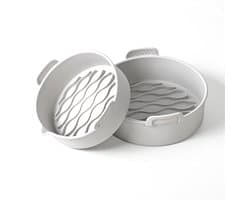 Airfryer siliconen bakje - 20*6.5cm - 2 stuks - Airfryer accessoires - Vaatwasser veilig - BPA-vrij - Grijs