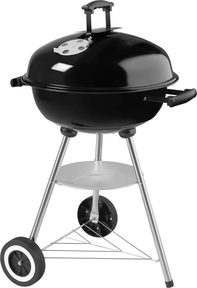 Houtskoolbarbecue - Kogelbarbecue - Ronde Barbecue - Op Wielen - BBQ - 45 x 83 centimeter - Metaal - Zwart — afbeelding 1