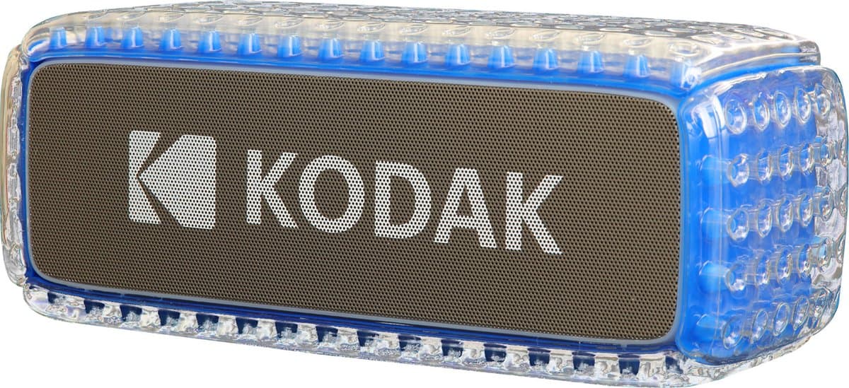 Kodak Bluetooth Speaker – Waterdicht IPX6, Krachtig 8W geluid, RGB-verlichting, 5 uur batterijduur, Bluetooth V5.0 verbinding – Blauw — afbeelding 1
