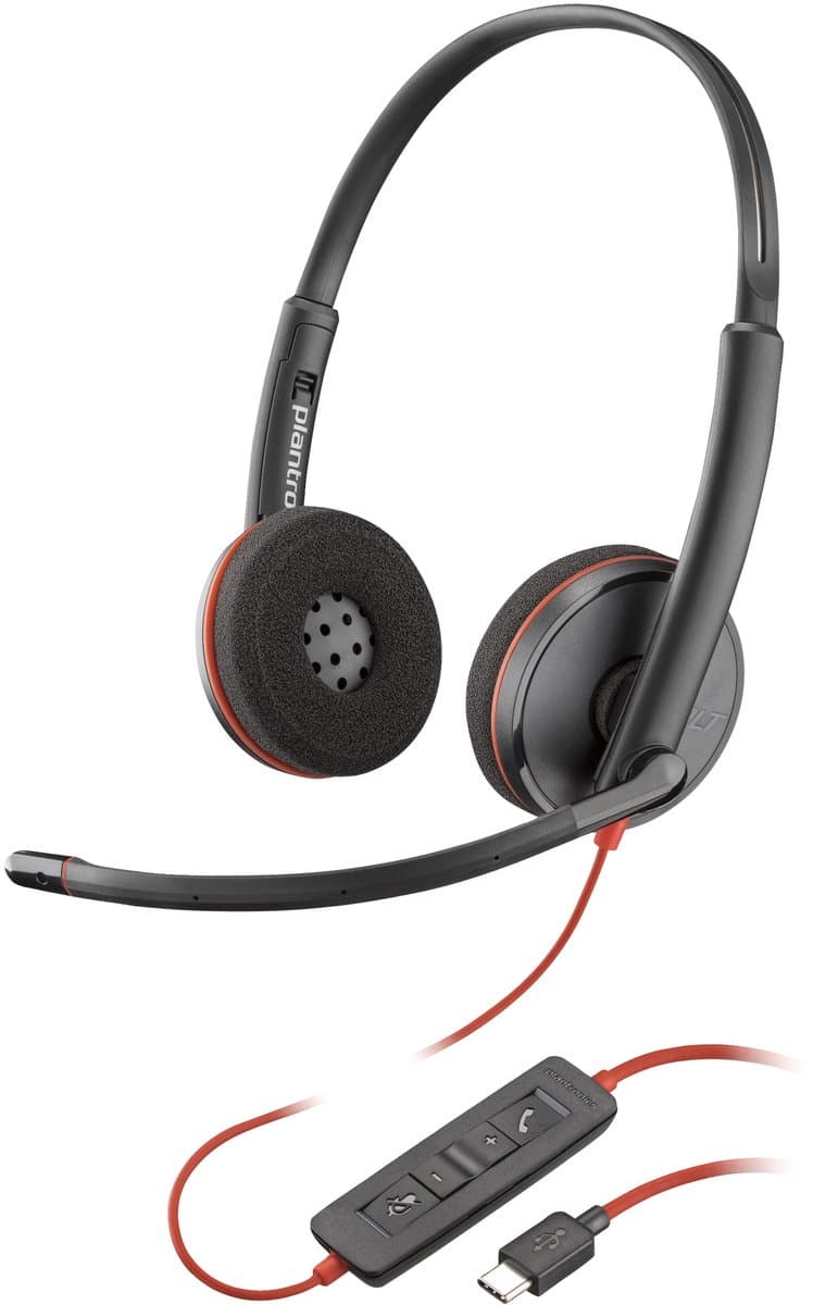 HP Poly Blackwire C3220 – On-ear headset – Kabel – Stereo – Zwart – Met microfoon en volumeregeling — afbeelding 1