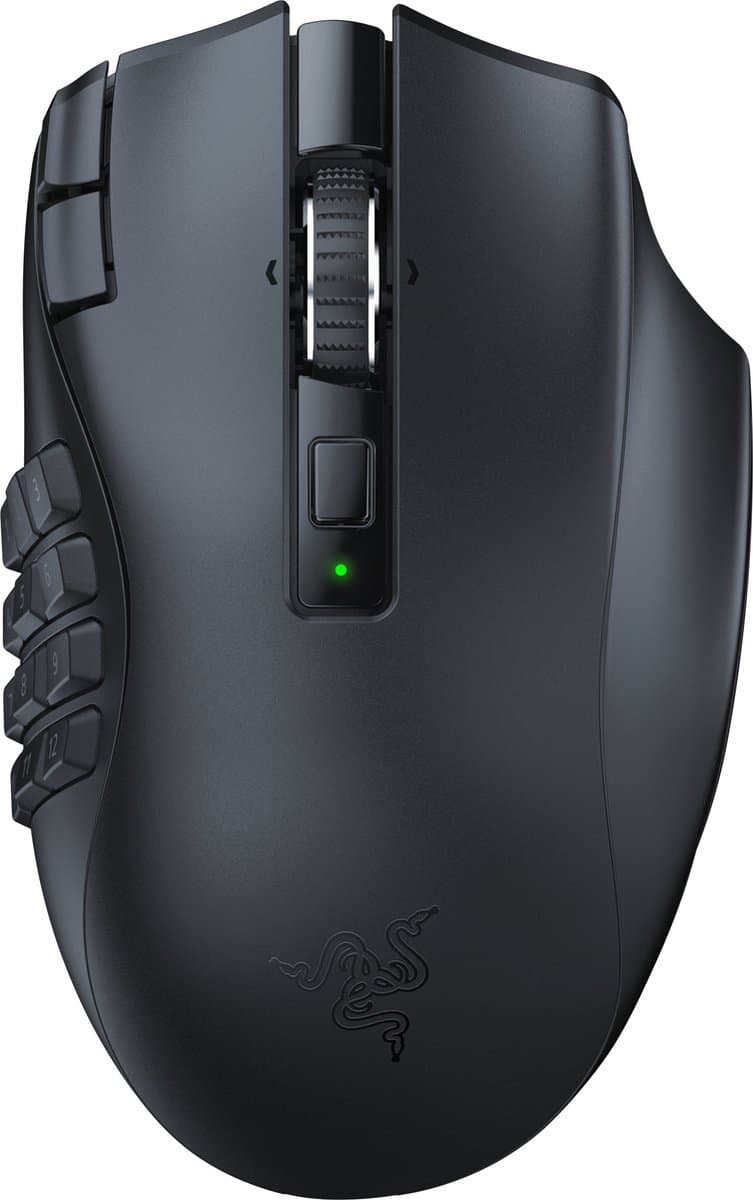 Razer Naga V2 HyperSpeed - Draadloze MMO Gaming Muis - 19 Programeerbare Knoppen - 30.000DPI - Zwart — afbeelding 1