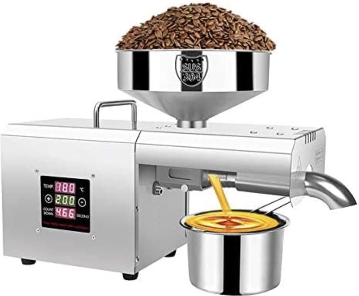 Automatische machine voor oliepers, commerciële olie-extractor, voor kokosnoot, olijfzaad, linnen, pinda, ricinus, hennep, knoopzaad, kanula, sesam — afbeelding 1